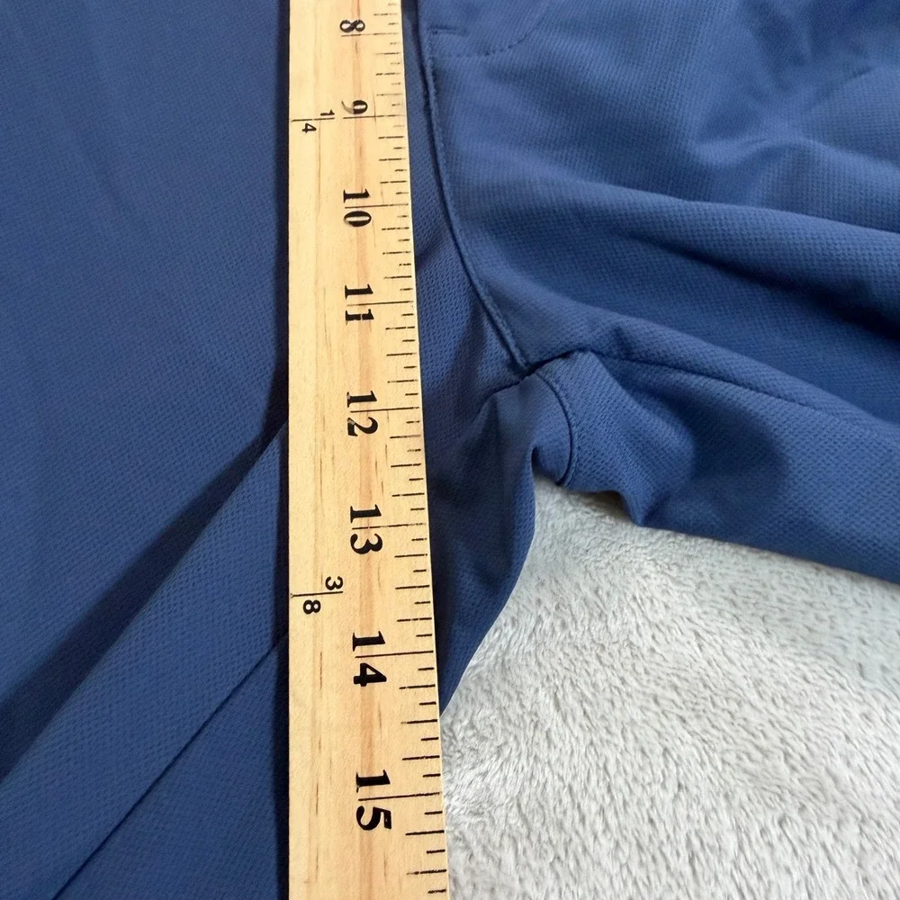 Banana Republic Mens 34x32 Navy Blue Performance Tech Dress Pants Flat Front EUC